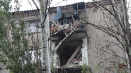 Следы обстрела в Славянске. 25 июня 2014 года