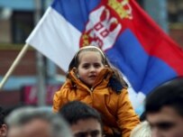 The demonstration in Kosovska Mitrovica today (epa)