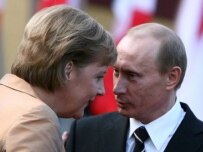 Putin and Merkel in Germany in June (epa)