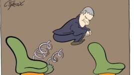 Karikatura Predraga Koraksića Coraxa "Promena"