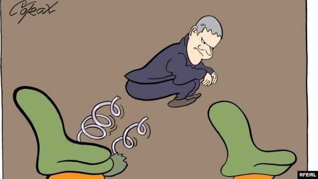 Karikatura Predraga Koraksića Coraxa "Promena"