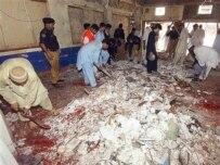 The bomb ripped through a hotel near a mosque (AFP)