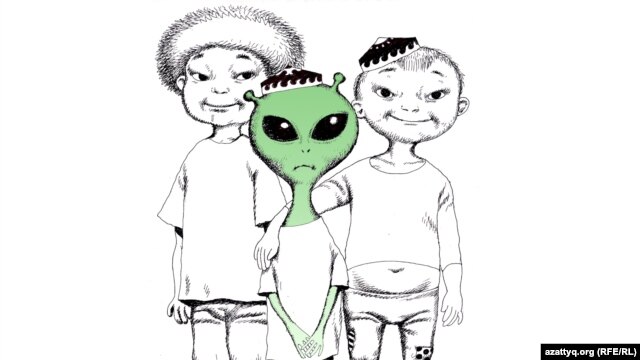 Оралман. Сәбиттің карикатурасы. Алматы, 3 тамыз 2012 жыл.