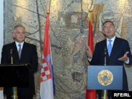 Ivo Sanader i Milo Đukanović u Podgorici