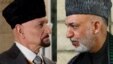 A combo photo of British actor Ben Kingsley in "The Dictator" (left) and Afghan President Hamid Karzai