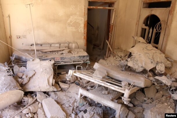 Больничная палата после бомбардировок. Восточный Алеппо, 1 октября 2016