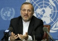 Iranian Foreign Minister Mottaki at a UN Conference on Disarmament in Geneva on March 30 (epa)