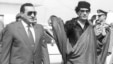 Predsjednik Hosni Mubarak (lijevo) i Moamer Gadafi na egipatskoj granici, grad Mersa, 16. oktobar 1989.