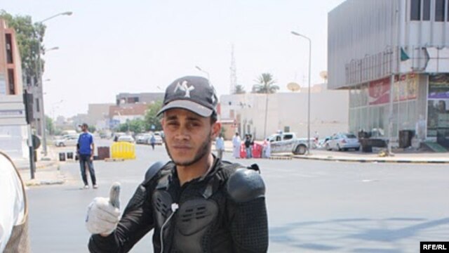 A Libyan rebel fighter