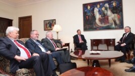 Armenia -- RA Minister of Foreign Affairs Edward Nalbandyan receives the co-chairs of the OSCE Minsk Group, Yerevan, 13Jul2012
