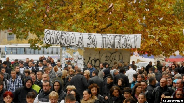 Pamje nga një protestë e mëparshme e serbëve në pjesën veriore të Kosovës