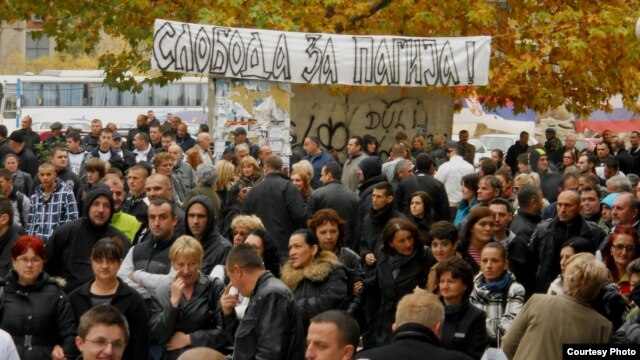 Protest protiv hapšenja Slavoljuba Jovića