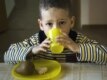 Leon, who is five, is the son of an African mother and a Russian father.