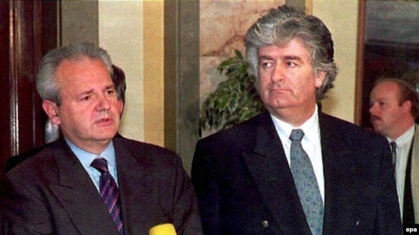 Slobodan Milošević i Radovan Karadžić