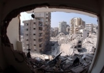 A view of the destruction wreaked in a suburb in southern Beirut by Israeli air strikes (epa)