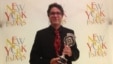 Radio Farda reporter Vahid Pourostad after receiving the New York Festivals' Silver Award, 17Jul2013.