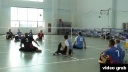 Российские паралимпийцы на тренировке.