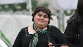 Khadija Ismayilova in Baku, February 16, 2012