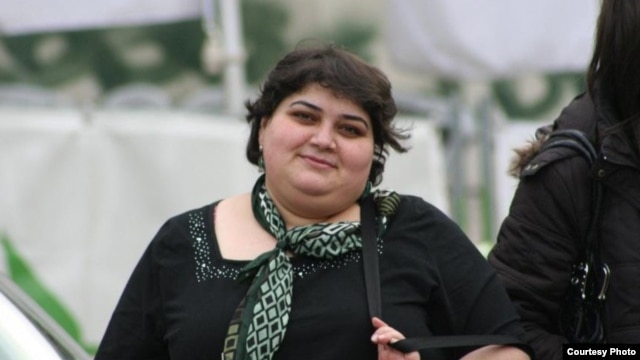 Khadija Ismayilova in Baku, February 16, 2012