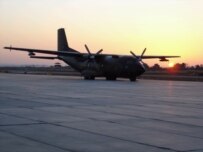 A German military transport plane lands in Uzbekistan (file photo) (RFE/RL)