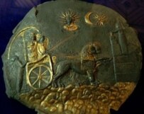 The Cybele Plaque, among the Bactrian treasure on display at the presidential palace in Kabul (AFP)