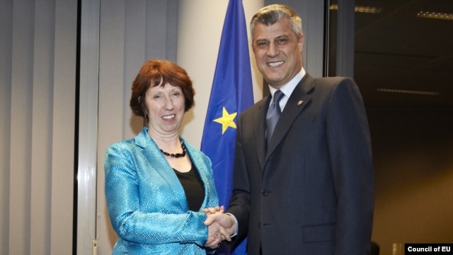 Kosovski premijer i visoka predstavnica EU za spoljnu politiku i bezbednost Ketrin Ešton u Briselu, novembar 2012