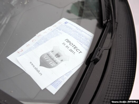 Protest taksista u Beogradu, 31. januar 2011.