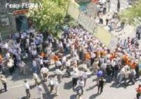 An antigovernment demonstration in Baku on 8 August (Turan)