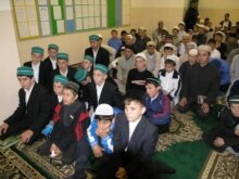 Russia/Daghestan -- Madrasah students in Khasavyurt, 2005