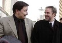 Eduard Murzin (left) and Mishin Eduard, two gay men living in Moscow (file photo) (AFP)