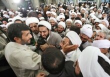 Iran – Politics – President Mahmud Ahmadinejad addresses an audience of clerics, location unknown, 21Oct2006.