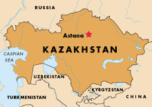 Kazakhstan - Map, no flag, undated
