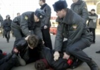 Russian police make an arrest (file photo) (AFP)