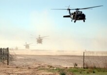 Iraq -- Swarmer, an assault operation with the combined U.S. and Iraqi forces targeting insurgents near the town of Samarra, about 100 km (60miles) north of Baghdad Mar. 16, 2006