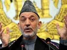 Afghanistan - Afghan President Hamid Karzai addresses media representatives during a press conference at the Presidential palace in Kabul, 06Apr2008