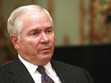 Czech Republic - U.S. Defense Secretary Robert Gates during an interview at the Residence of U.S. Ambassador, Prague, 23Oct2007