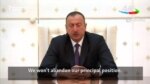 Azerbaijani President Says Armenia Violated International Law