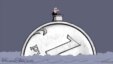 As Putin talks, the ruble sinks (cartoon by Sergei Elkin)