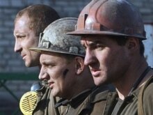 Ukraine -- Miners at the Zasyadko coal mine in eastern city of Donetsk, 19Nov2007