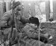 Nagorno-Karabakh - Armenian soldiers during the combat operation in 1989.