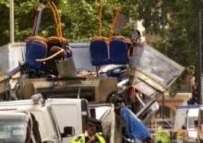 The remains of a bus blown up in the London bombings in July 2005 (file photo) (epa)
