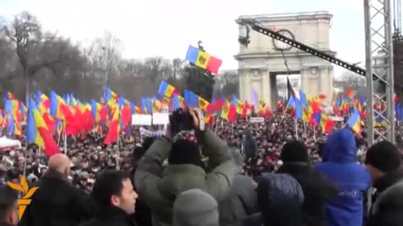 Массовый протестный митинг в Кишиневе