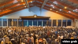 Protest la Universitatea Sharif din Teheran, în noiembrie. De la moartea lui Mahsa Amini în septembrie, numeroase proteste au avut loc la universitățile iraniene, în special în capitală. (foto de arhivă)