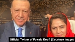 فوزیه کوفی با رجب طیب اردغان رئیس جمهور ترکیه
