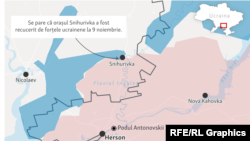 Карта відступу Росії з Херсона