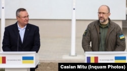 Prim-ministrul României, Nicolae Ciucă, și prim-ministrul Ucrainei, Denis Shmyhal, au fost prezenți la inaugurarea punctului de trecere de la Vicovu de Sus. | Inquam Photos / Casian Mitu 