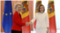 European Commission President Ursula von der Leyen shakes hands with Moldovan President Maia Sandu in Chisinau on November 10.