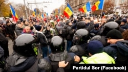 Acțiune de protest organizată de Partidul Șor, noiembrie 2022