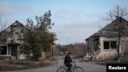Разрушенные дома в селе Херсонской области