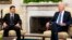 Ukrainian President Volodymyr Zelenskiy (left) meets with U.S. President Joe Biden in September. (file photo)